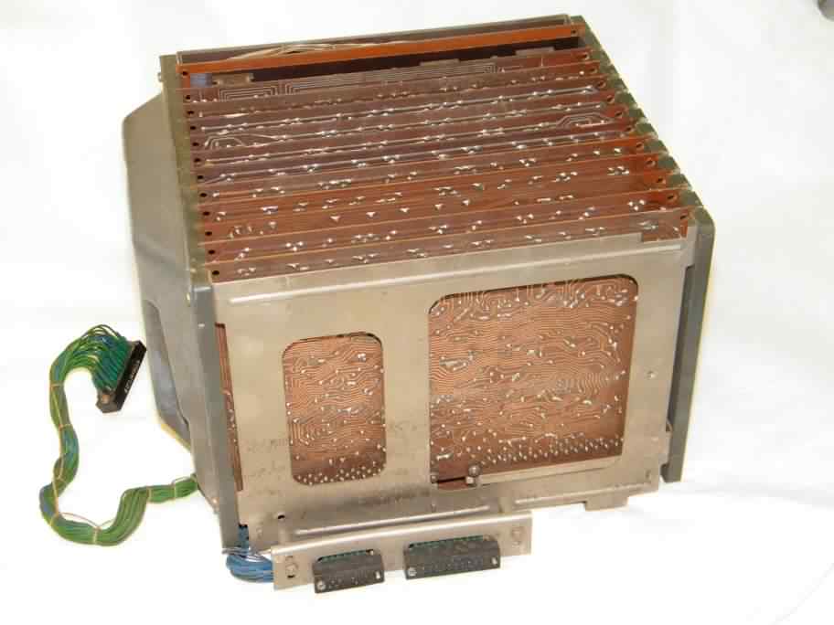 Main electronics card cage front view