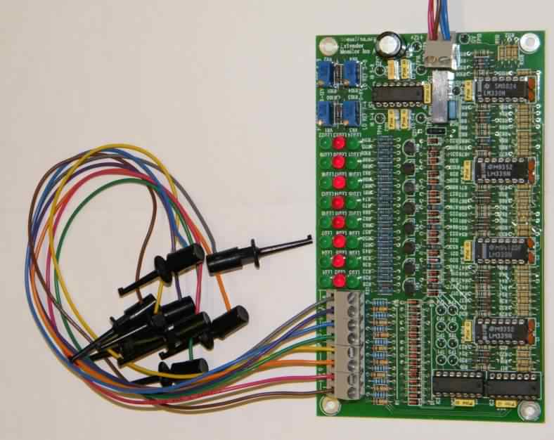 Eight channel monitor board, click image for a larger version